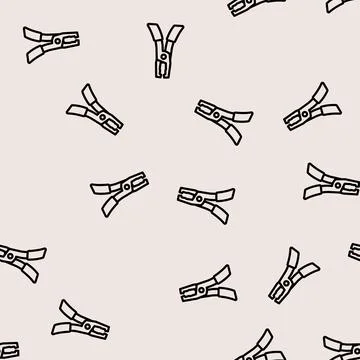 Bracket remover orthodontist line vector seamless pattern Illustration