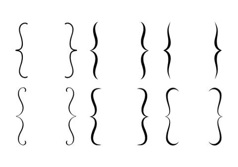 Bracket set original vector collection in vintage style Stockillustratie