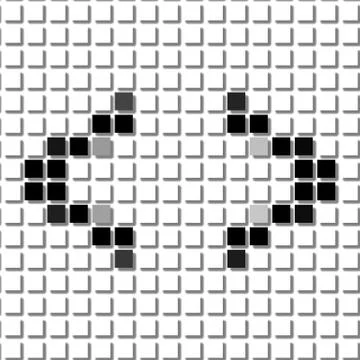Bracket. Simple geometric pattern of black squares in bracket Stock Illustration