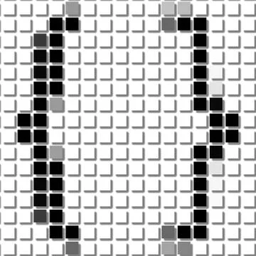 Bracket. Simple geometric pattern of black squares in bracket Stock Illustration
