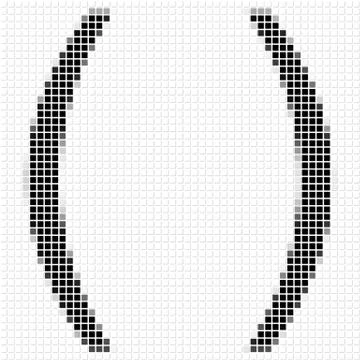 Bracket. Simple geometric pattern of black squares in bracket Stock Illustration