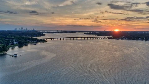 Bracketed high dynamic range aerial photo with animation Stock Footage 108853921