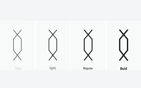 Brackets angle icon.Thin, Light Regular And Bold style design isolated on w.. Illustrazione stock