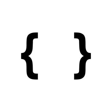 Brackets icon vector template illustration design 库存插图