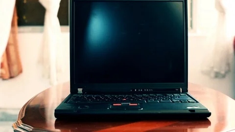 Bracking Laptop Stock Footage 94265855
