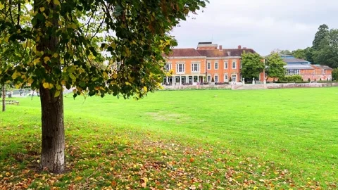 Bracknell, UK.October 25th, 2025 Gardens of South Hill Park Bracknell Berkshire Stock Footage 320525996