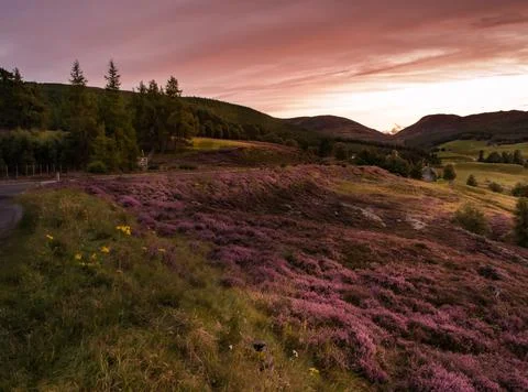 Braemar Mountain Sunset Stock Photos