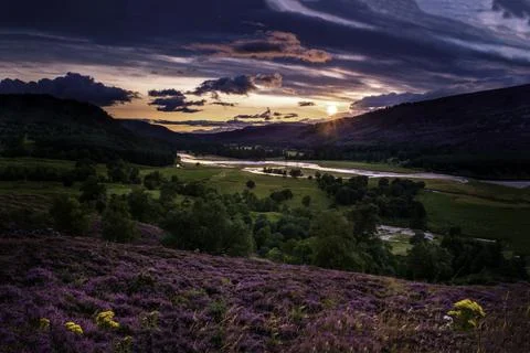 Braemar Mountain Sunset Stock Photos