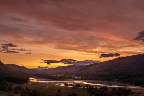 Braemar Mountain Sunset Stock Photos