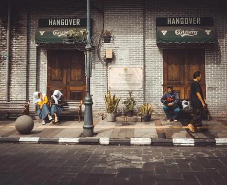 Braga Street Bandung West Java Stock Photos