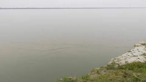 Brahmaputra River, Flowing Serene 스톡 동영상 248496815