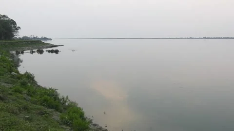 Brahmaputra River at twilight 스톡 동영상 248496812