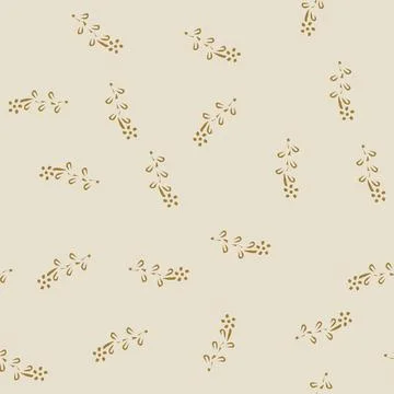 Brahmi ayurvedic herb glyph vector seamless pattern Stock Illustration