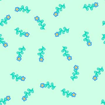 Brahmi ayurvedic herb vector seamless pattern 스톡 일러스트