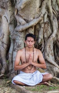 Brahmin Meditating Stock Photos