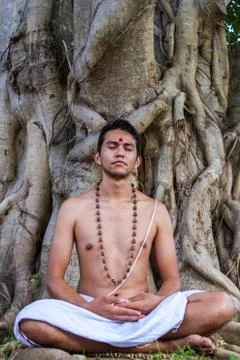 Brahmin Meditating Stock Photos