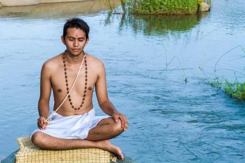 Brahmin Meditating Stock Photos