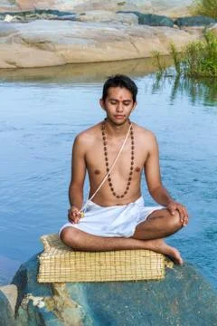 Brahmin Meditating Stock Photos