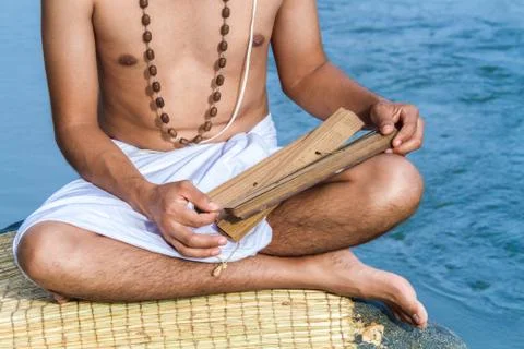 Brahmin Reading Stock Photos