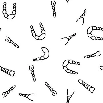 Braid Bread Hairstyles Vector Seamless Pattern 스톡 일러스트