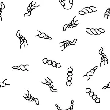 Braid Bread Hairstyles Vector Seamless Pattern Illustrazione stock