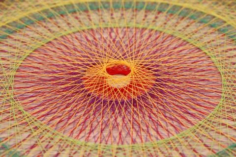 Braid with colorful strings Foto stock