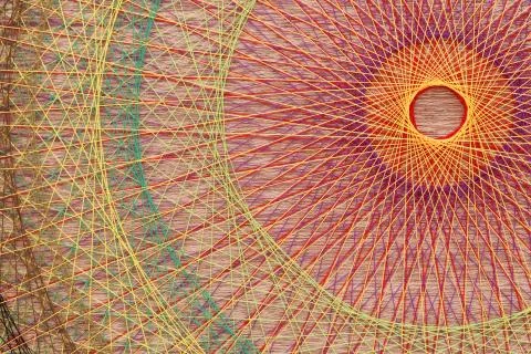 Braid with colorful strings Stock Photos