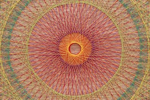 Braid with colorful strings Stock Photos