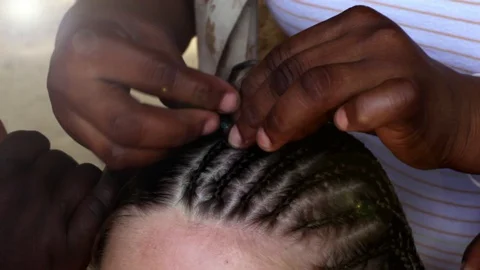Braid dreadlocks. Stock Footage 129848515