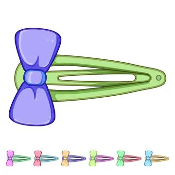 Braid hair clip cartoon vector graphic Stock Illustration