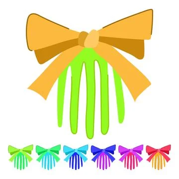 Braid hair clip vector cartoon graphic Stock Illustration