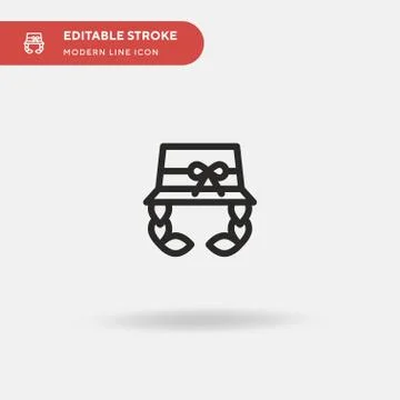 Braid Simple vector icon. Illustration symbol design template for web mobile  Stock Illustration