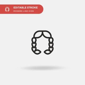 Braid Simple vector icon. Illustration symbol design template for web mobile  Stock Illustration