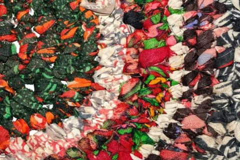 Braided background of rags Stock Photos