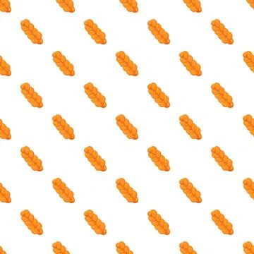 Braided bread dough seamless pattern on white background Stock Illustration