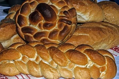 Braided bread Stock Photos