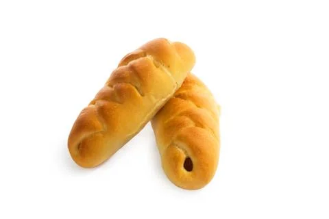 Braided buns isolated on a white background Stock Photos