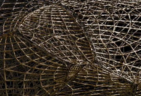 Braided cane brown background. 3d illustration Stock Illustration