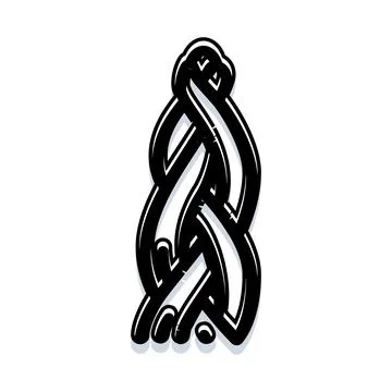 Braided challah bread graphic symbolizing jewish holiday tradition Stock Illustration