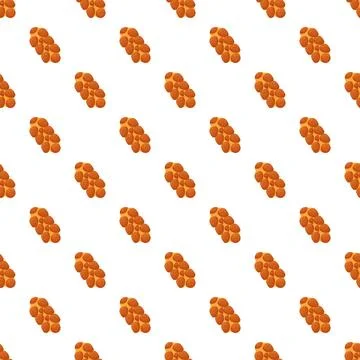 Braided challah bread seamless pattern on white background Stock-Illustration