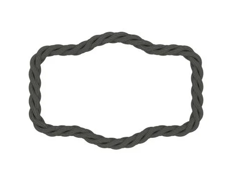 Braided frame in abstract form. Isolated on white background. 库存插图