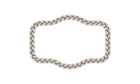 Braided frame in abstract form. Isolated on white background. 스톡 일러스트