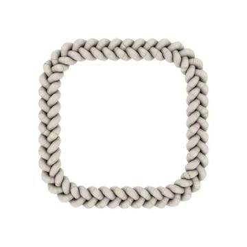 Braided frame in form of square. Isolated on white background. Stock Illustration