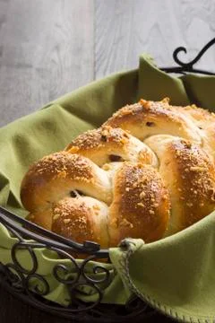 Braided Fruit and Nut Bread Stock Photos