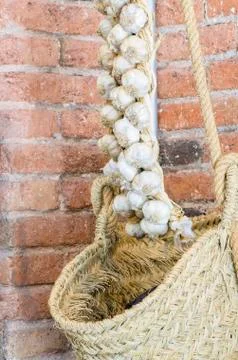 Braided garlic Stock Photos