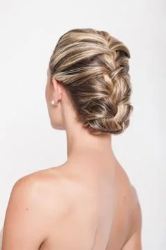 Braided hairdo  Stock Photos
