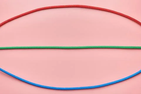 Braided nylon ropes Stock Photos