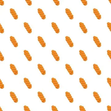 Braided pastries baking pattern on white background Illustrazione stock