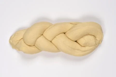 Braided Raw Bread Dough Loaf Stock Photos