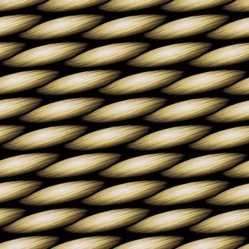 Braided rope lines seamless pattern illustration, Can be tiled Illustrazione stock